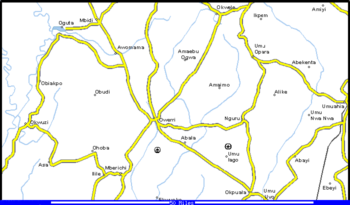 Map of the Owerri region