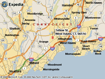 Map of Tetlow Street, West Haven