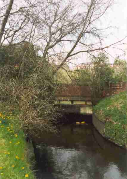 The River Irk as it flows under Tetlow Bridge