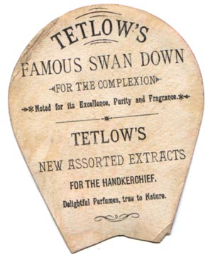 Tetlow advertising fan - rear