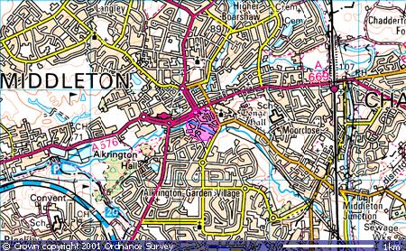 OS Map of Tetlow Street, Middleton