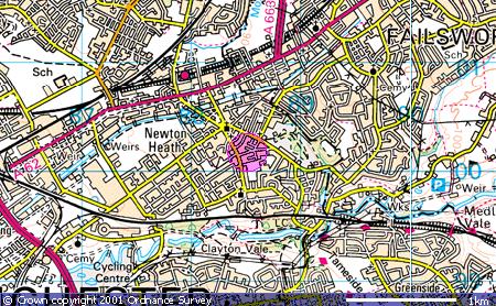 OS Map of Tetlow Street, Newton Heath