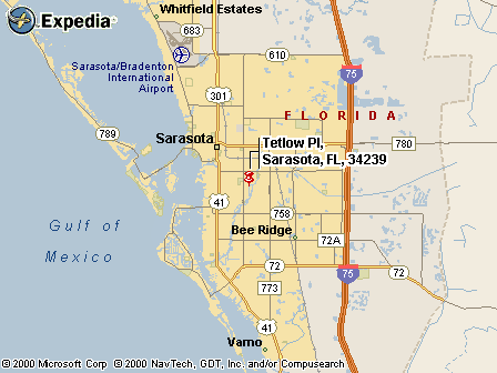 Map of Tetlow Place, Sarasota