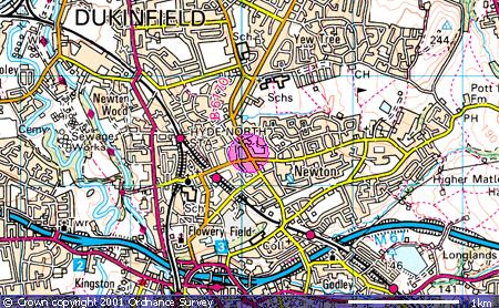 OS Map of Tetlow Street, Hyde